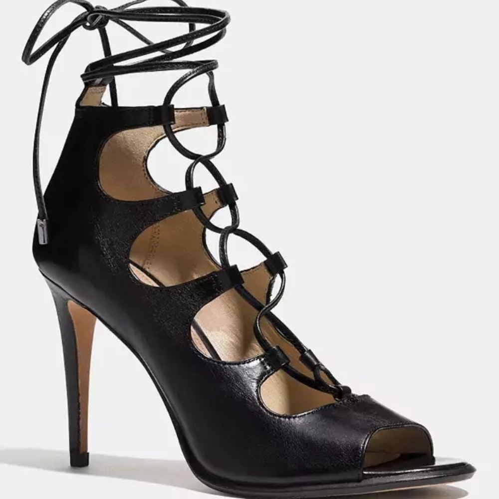 Coach Kira Black Stiletto Heel Size 7.5B